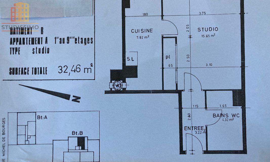 Studio 32m² Paris 20e - Dernier étage, vue dégagée - Photo 1