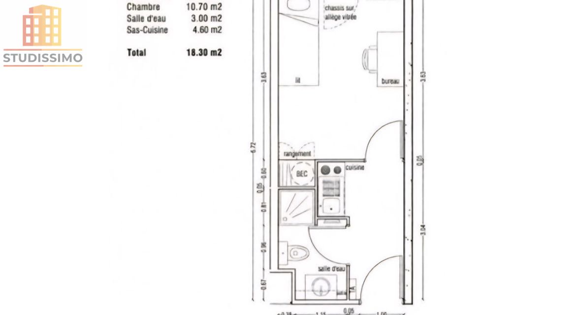 Studio 19m² Saint-Denis - Fonctionnel, lumineux - Photo 2