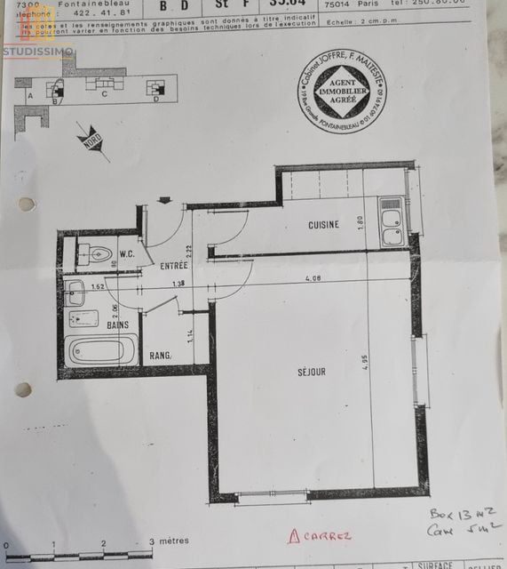 Studio 34m² Fontainebleau - Grand, box - Photo 3