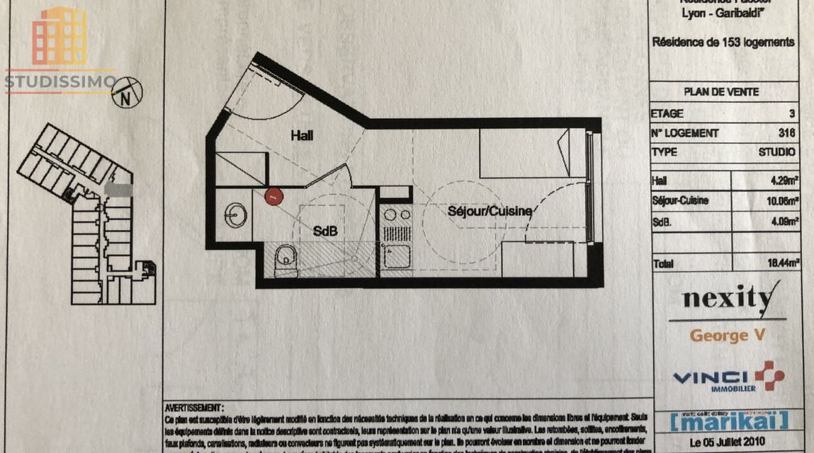 Studio à Lyon