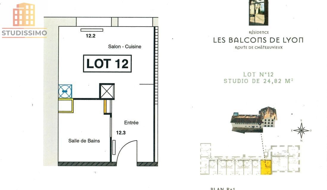 Studio 25m² Yzeron 69510 - Idéal investisseur, gestion LMNP - Photo 1