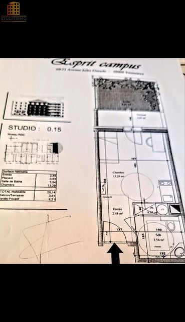 Studio 21m² Vénissieux - Meublé, terrasse - Photo 2