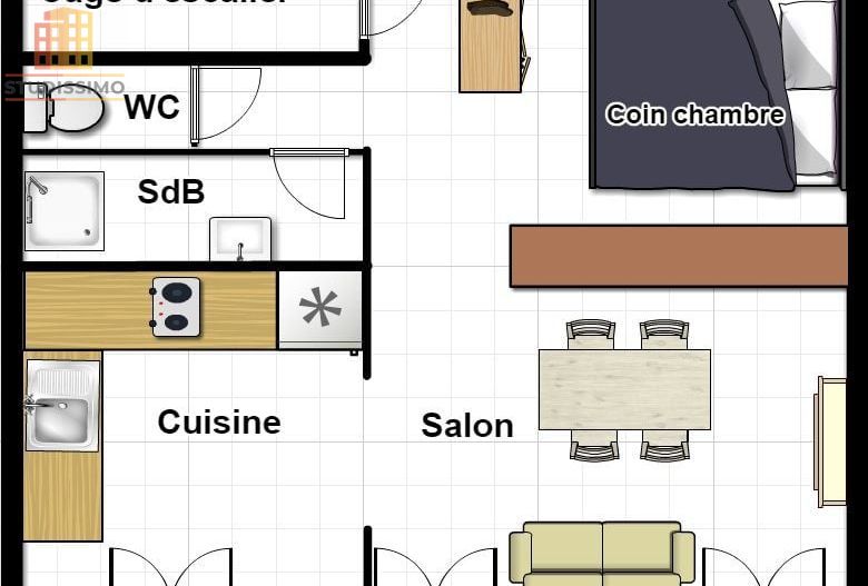 Studio 35m² Marseille 2e - Lumineux, sans vis-à-vis - Photo 2