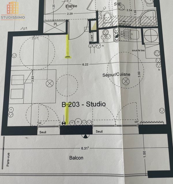 Studio 33m² Nantes Dalby - DPE C, 2e étage - Photo 2