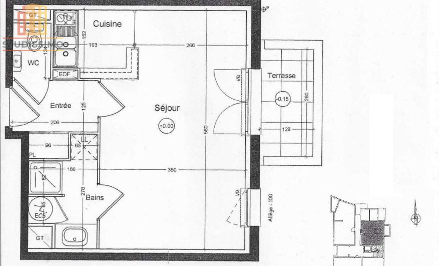 Studio 29m² Treillières - Lumineux, proche commerces - Photo 2