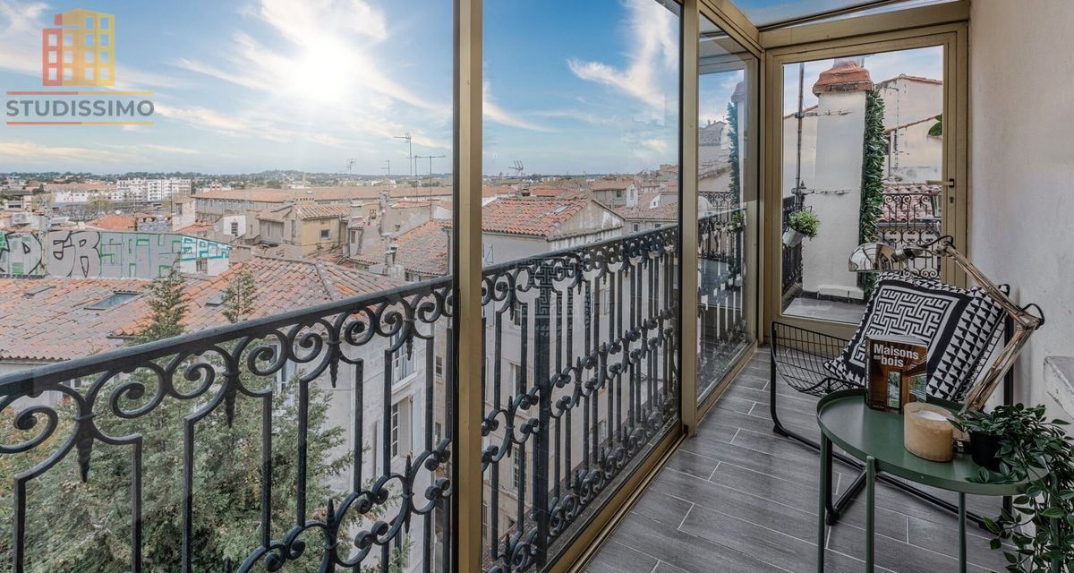 Studio 25m² Montpellier Écusson - Loggia, terrasse privée - Photo 6