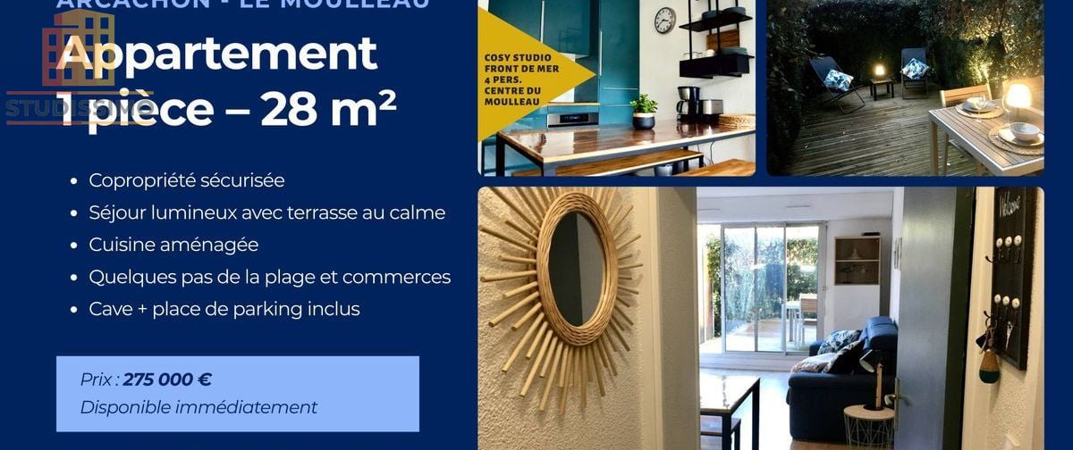 Studio 28m² Arcachon - Belle terrasse, proche plage - Photo 11