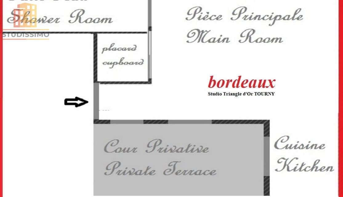 Studio 20m² Bordeaux centre - Pierre apparente, patio - Photo 2