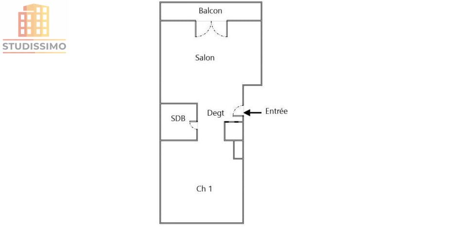 Studio 27m² Bordeaux Saint-Nicolas - Balcon - Photo 5