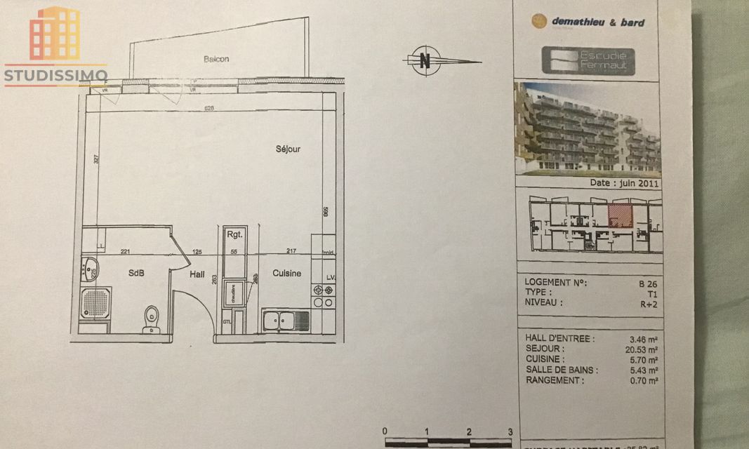 Studio 36m² Villeneuve-d'Ascq - Étage 2/5, DPE C - Photo 17