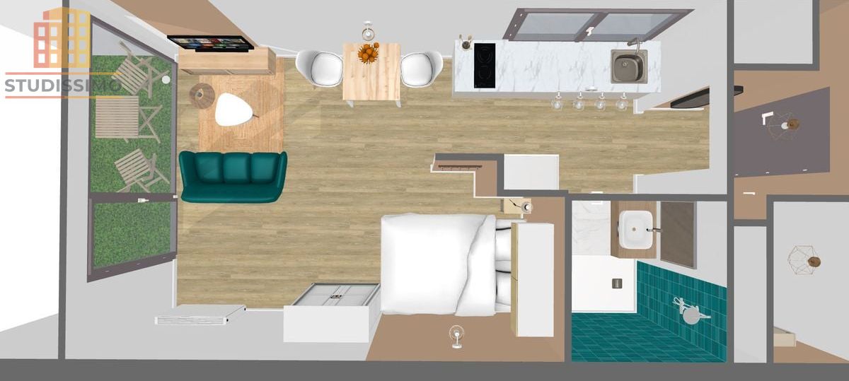 Studio 26m² Grenoble 38100 - Refait à neuf, vue montagnes - Photo 2