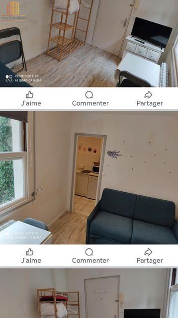 Studio meublé 17m² Dieppe - Étage élevé - Photo 1