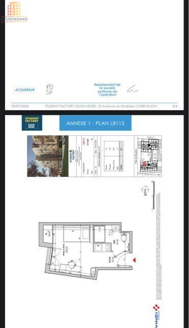 Studio 18m² Dijon 21000 - Photo 1