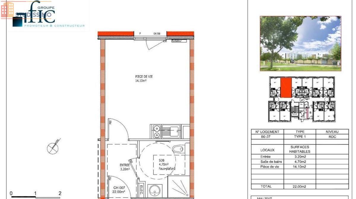 Studio 22m² Troyes - lumineux - Photo 1