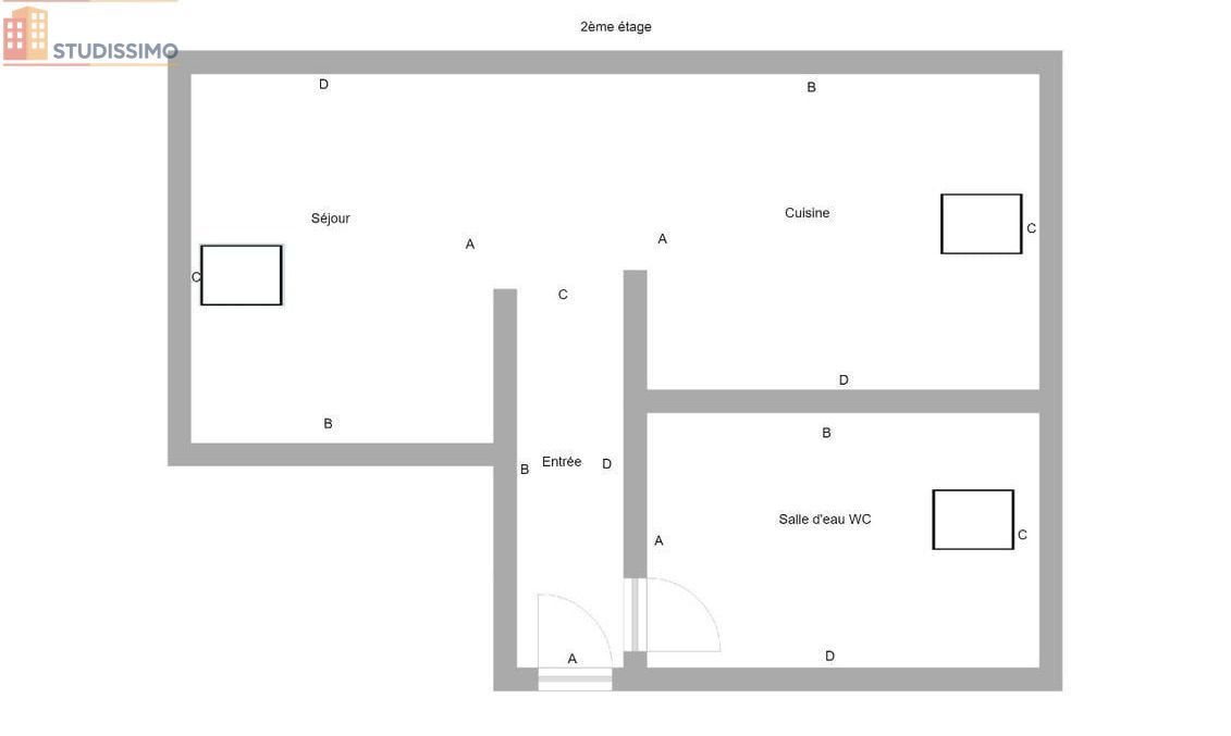 Studio 25m² Méry-sur-Seine - étage 2/2 - Photo 1