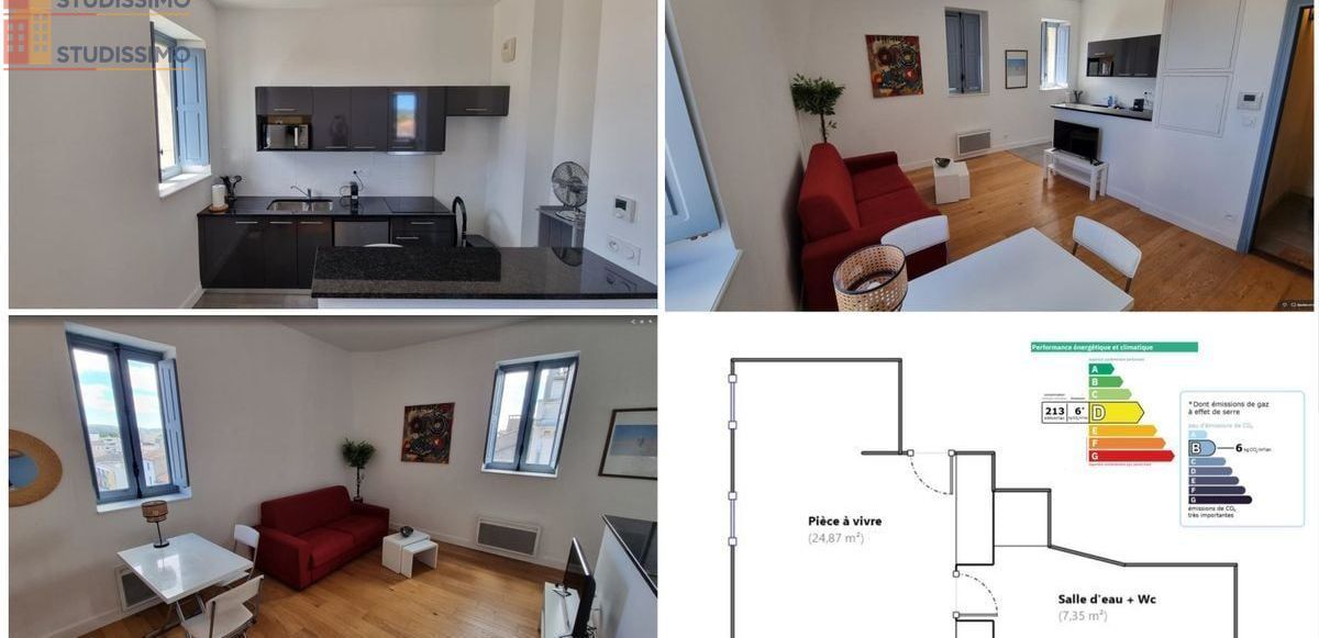 Studio meublé 32m² Narbonne centre - Grand, lumineux - Photo 2