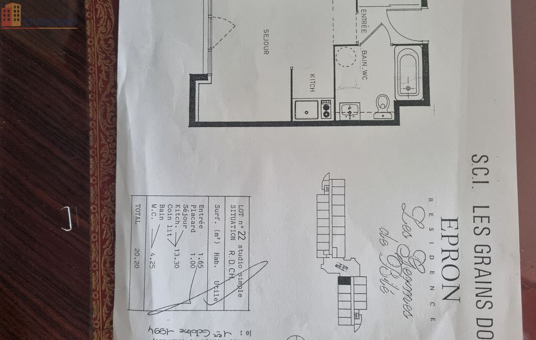 Studio meublé 20m² Épron 14610 - Résidence étudiante - Photo 3