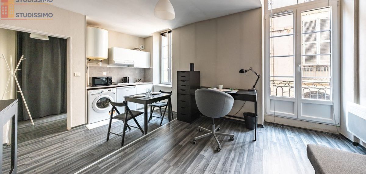 Studio meublé 28m² Dijon centre - Grand, lave-linge - Photo 2