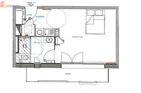 Studio 30m² Dijon - Meublé, balcon - Photo 2