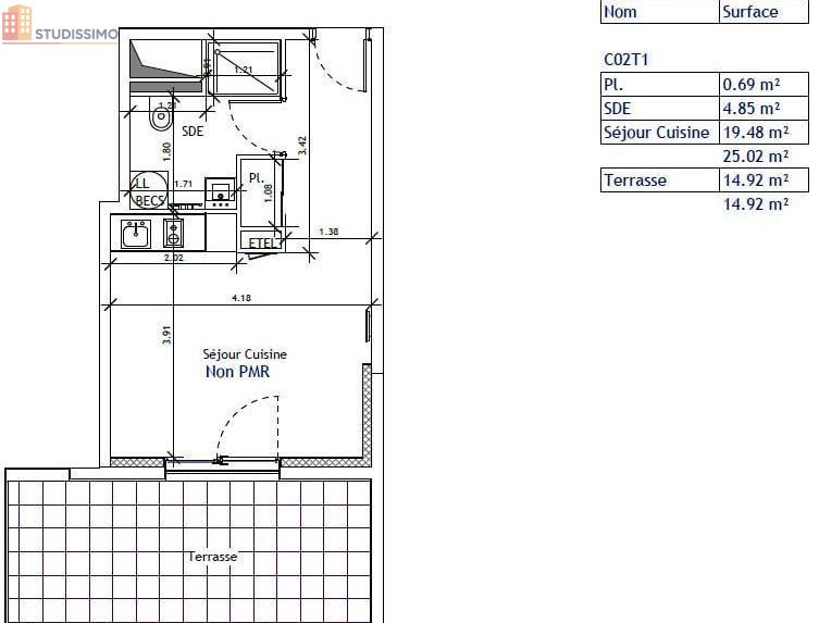 Studio meublé 25m² Perros-Guirec - Proche plage Trestraou - Photo 1