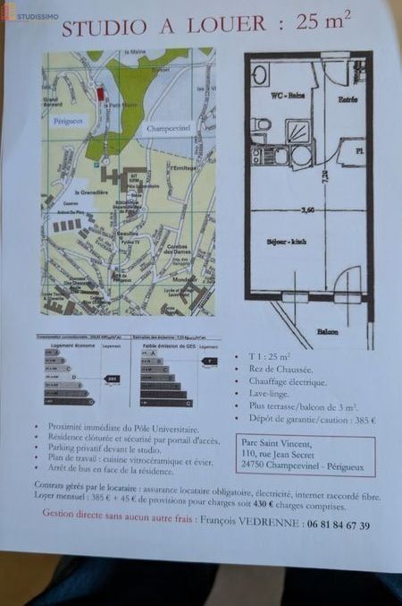 Studio 25m² Champcevinel 24750 - Photo 3