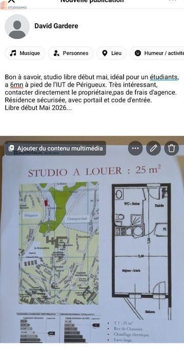 Studio 25m² Champcevinel 24750 - Photo 4