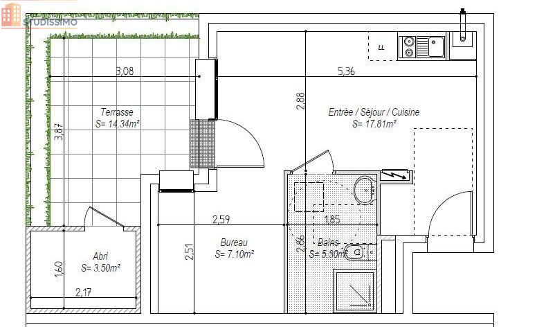 Studio meublé 30m² Besançon 25000 - Meublé, DPE B - Photo 1