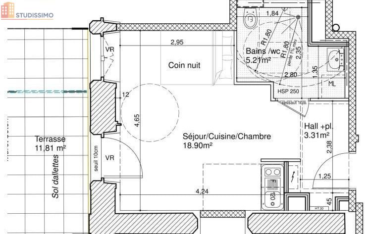 Studio 27m² Besançon 25000 - Photo 1