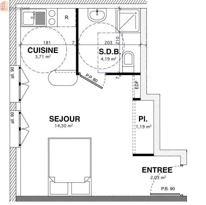 Studio 25m² Besançon - (sans caractéristiques) - Photo 1