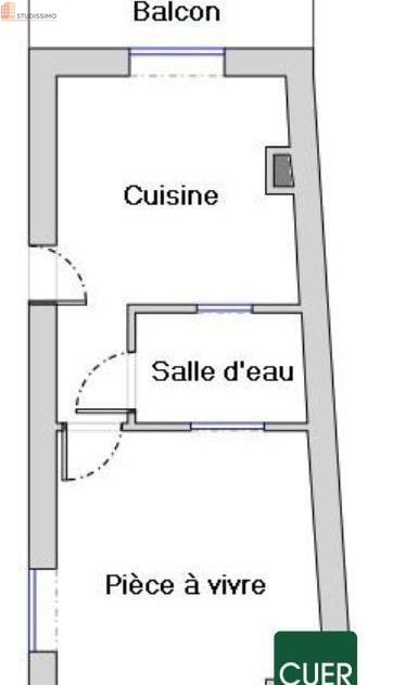 Studio 27m² Valence - 2e étage, lumineux - Photo 1