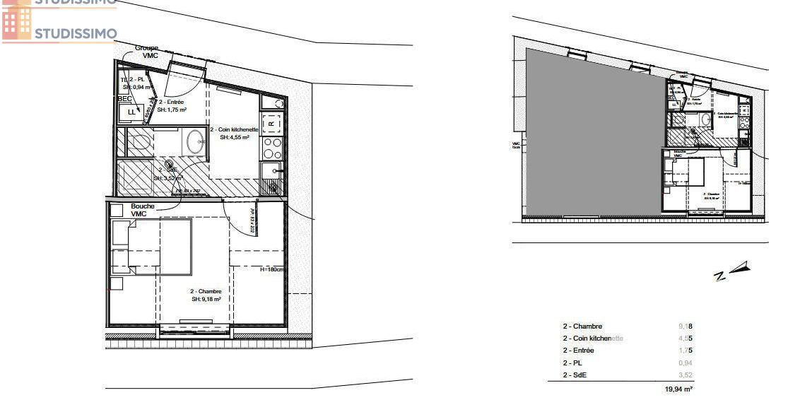 Studio meublé 20m² Quimper - Meublé, lumineux - Photo 14