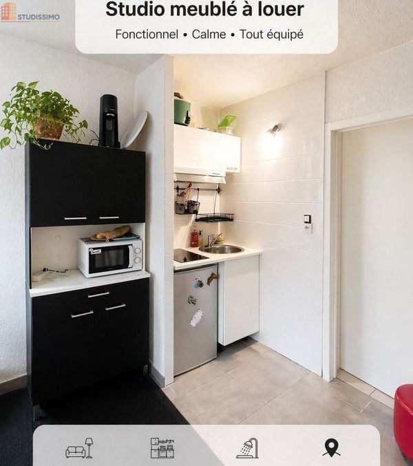 Studio meublé 21m² Toulouse centre - Calme, parking - Photo 2
