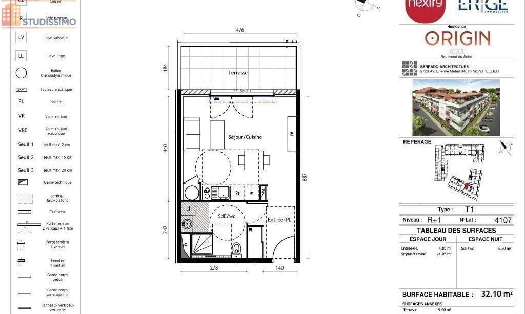 Studio 32m² Agde - Parking, résidence sécurisée - Photo 1