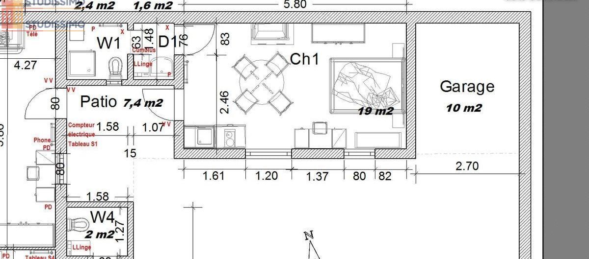 Studio meublé 22m² Bordeaux Sud Nansouty - Exposé sud, jardin - Photo 10