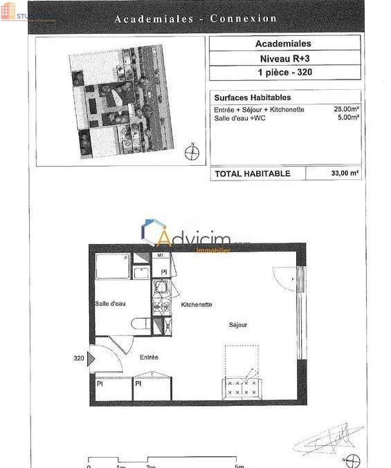 Studio meublé 33m² Lormont - Bon DPE, meublé - Photo 3
