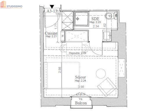 Studio 18m² Montpellier centre historique - Photo 1