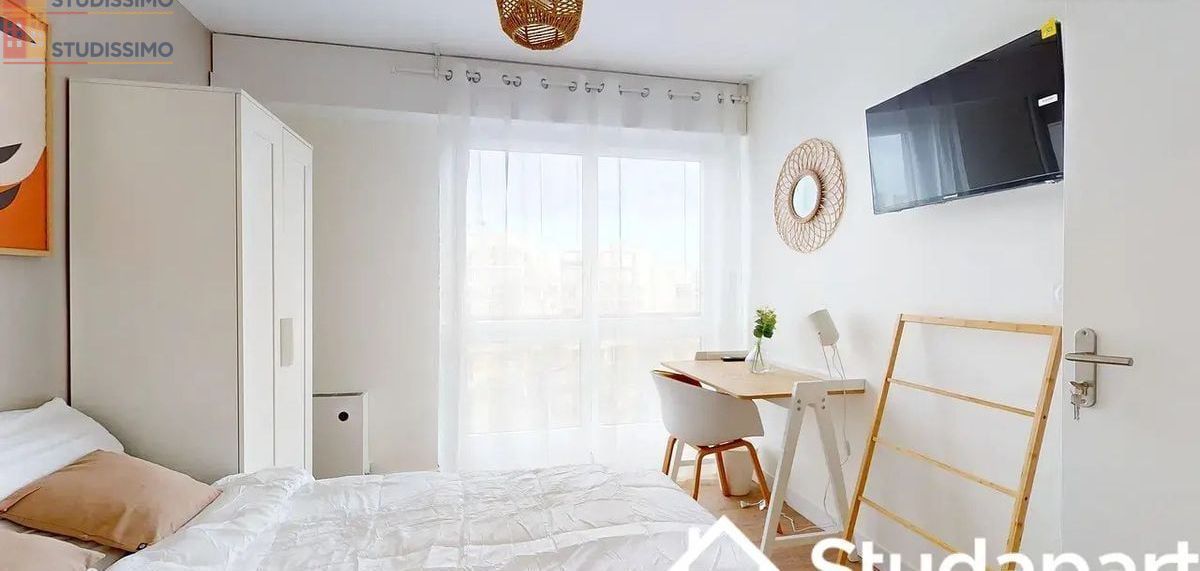 Studio meublé 11m² Rennes 35000 - Calme, 6e étage - Photo 2