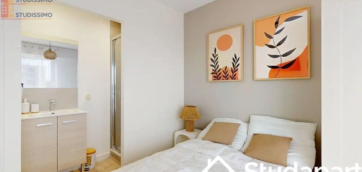 Studio meublé 11m² Rennes 35000 - Calme, 6e étage - Photo 1
