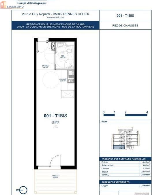 Studio 39m² La Guerche-de-Bretagne - Lumineux, DPE B - Photo 1