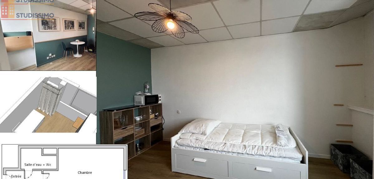 Studio meublé 21m² Tours 37000 - Refait à neuf, parking - Photo 11