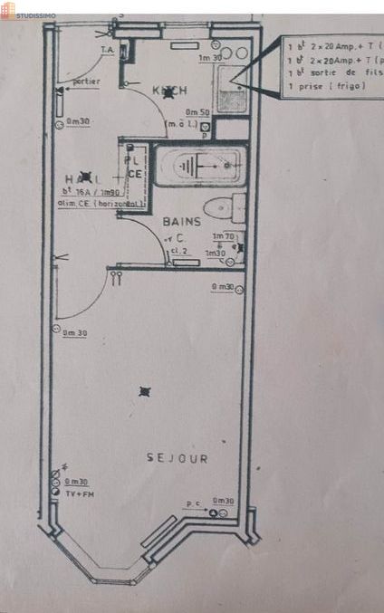 Studio meublé 28m² Grenoble 38000 - Meublé, Alsace Lorraine - Photo 1