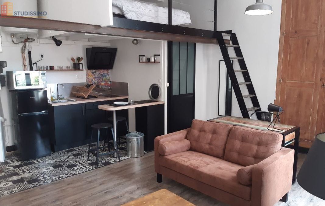 Studio meublé 25m² Grenoble 38000 - Rénové, style industriel - Photo 2