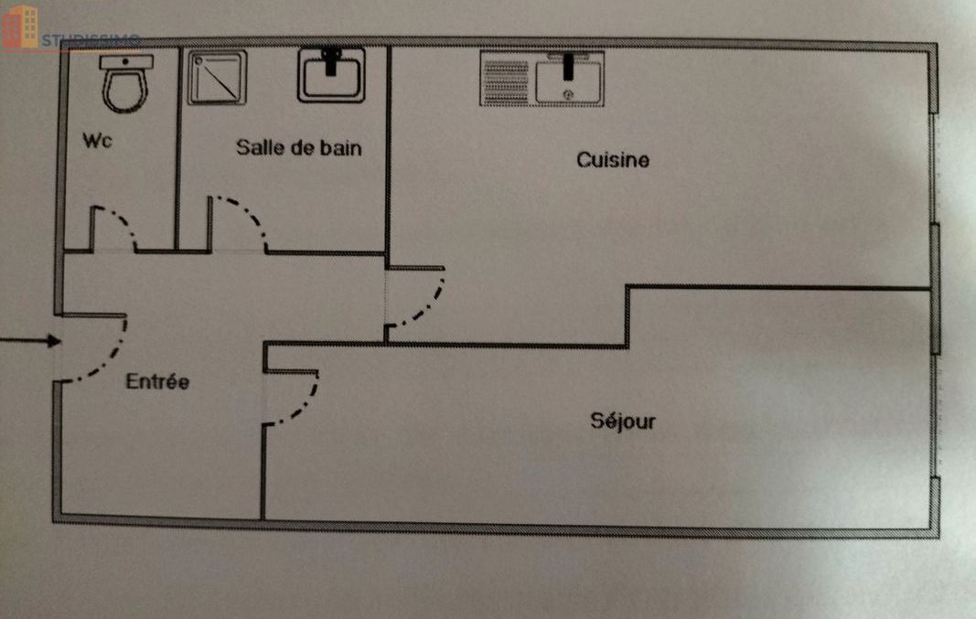 Studio meublé 27m² Vienne centre - Meublé, 2e étage - Photo 2