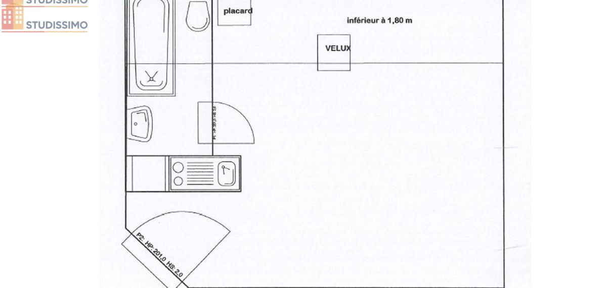Studio 23m² La Tronche - 2e étage, DPE C - Photo 13
