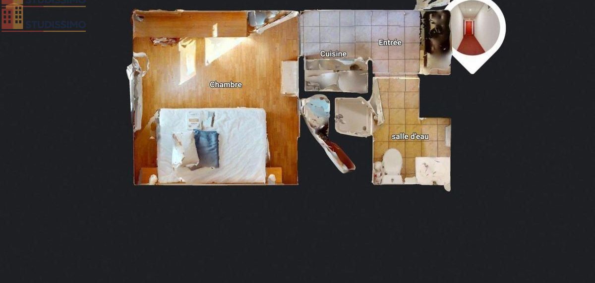 Studio 17m² Saint-Étienne 42100 - Meublé, étage élevé - Photo 9