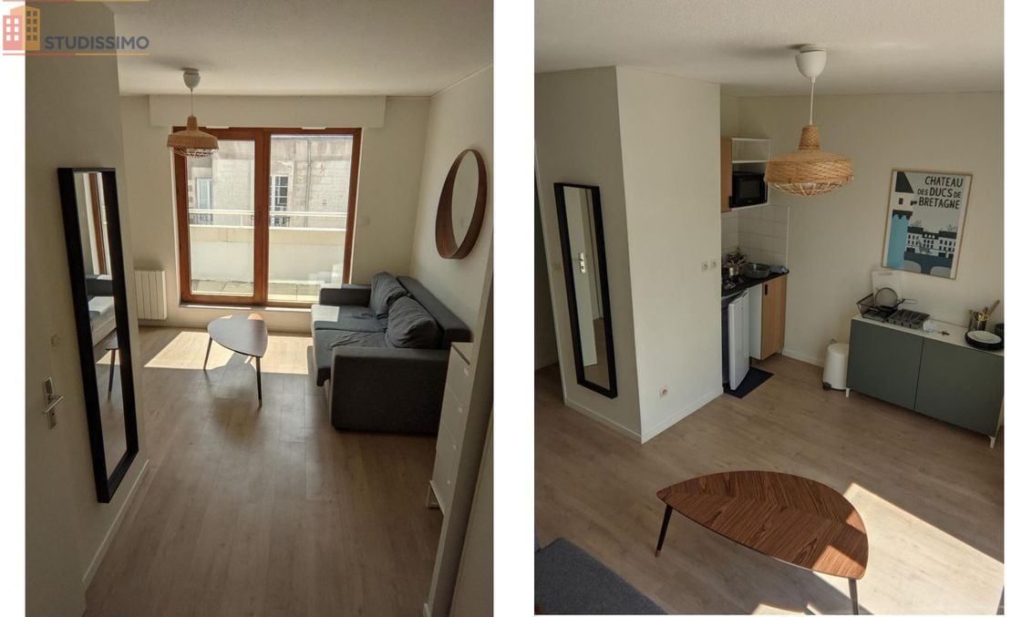Studio meublé 19m² Nantes centre - Terrasse, lumineux - Photo 3