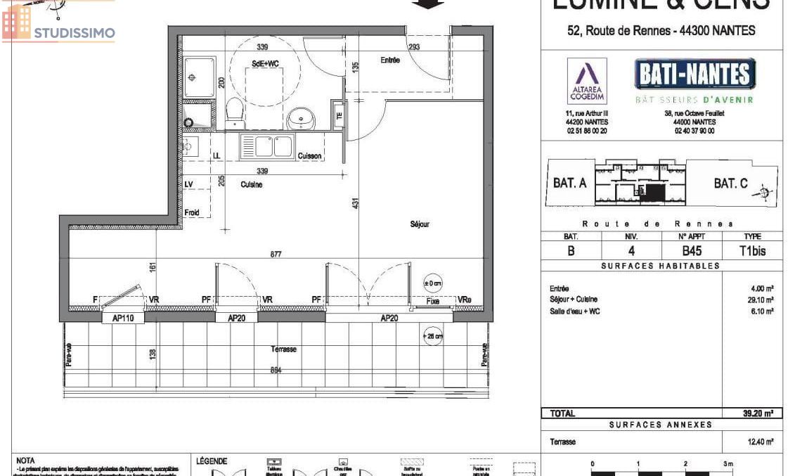 Studio 39m² Nantes 44300 - Photo 10