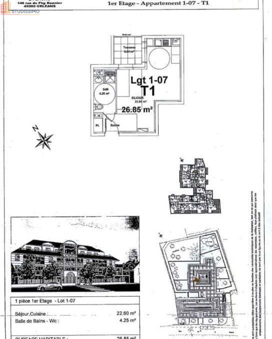 Studio 26m² Olivet - DPE C - Photo 1