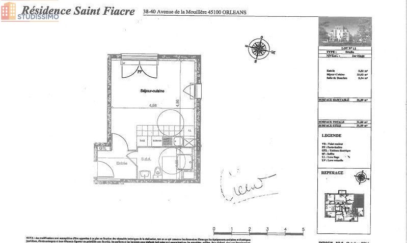 Studio 31m² Orléans 45100 - Lumineux, DPE C - Photo 3