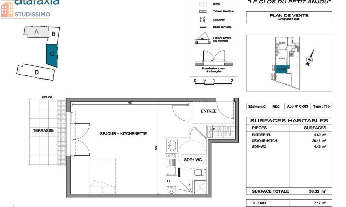 Studio 38m² Saint-Sébastien-sur-Loire - Lumineux, DPE C - Photo 10